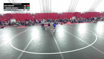 16U Boys - 120 lbs Cons. Round 2 - Andrew Helbach, Wisconsin vs Jace Koester, Fond Du Lac Wrestling Club