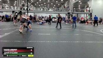 120 lbs Semis (4 Team) - Mason Arborio, South Side WC Blue vs Justin D`Allesio, GPS