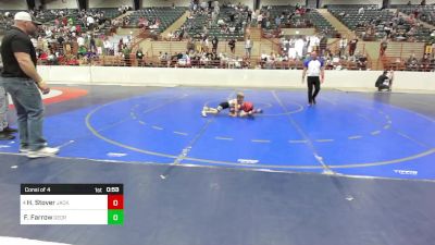 49 lbs Consi Of 4 - Hudson Stover, Jackson County Wrestling Club vs Forrest Farrow, Georgia