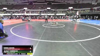 Rookie K-2 64 Semifinal - Quincy Sheridan, Tabb Wrestling Club vs Owen Adams, Williamsburg Wrestling Club