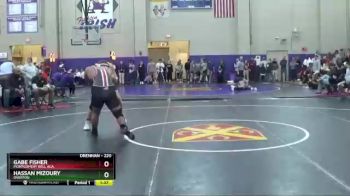 220 lbs Quarterfinal - Gabe Fisher, Montgomery Bell Aca. vs Hassan Mizoury, Overton