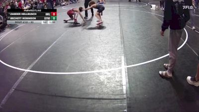 90 lbs Champ. Round 2 - Zander Hellbusch, Hawks Wrestling Club (Lincoln) vs Beckett Robinson, Elm Creek Youth Wrestling Club