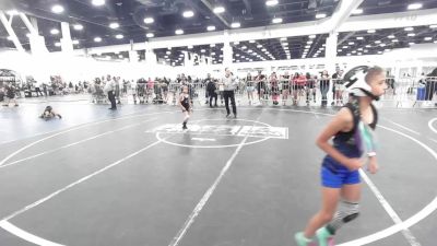 54 lbs Quarterfinal - London Unpingco, One Shot Wrestling vs Braelynn Mancilla, Ravage WC