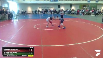 165 lbs Champ. Round 1 - Chase Chapman, Lycoming College vs Frankie Theroux, King`s College (Pennsylvania)
