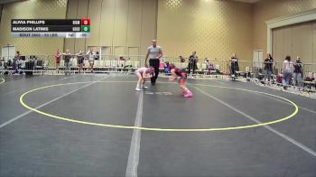 50 lbs Quarterfinal - Alivia Phillips, Bismarck Gorilla WC vs Madison Latinis, Gold Rush Wr Ac
