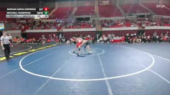132 lbs Round 3 - 2nd Wrestleback And Semi-finals(16 Team) - Mitchell Thompson, Arlington Martin vs Santiago Garcia Contreras, Katy