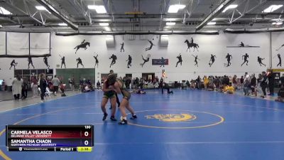 130 lbs Champ. Round 2 - Samantha Chaon, Northern Michigan University vs Carmela Velasco, Delawar Valley University