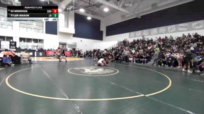 126 lbs Cons. Round 3 - Tyler Mason, La Mirada vs Oj Mendoza, Servite