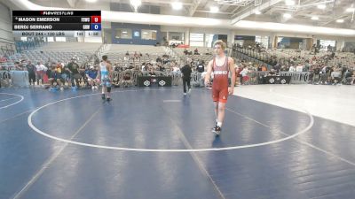 120 lbs Champ. Rd Of 16 - Mason Emerson, Fighting Squirrels Wrestling Club vs Berdj Serrano, Gold Rush Wrestling
