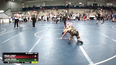 140 lbs Champ. Round 2 - Layne Pavka, Angola Elite Wrestling vs Miles Loney, Michigan Premier