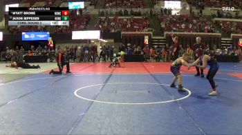 100 lbs Cons. Round 2 - Jaxon Jeppesen, Spartan Youth Wrestling Club vs Wyatt Browe, Mat Demon Wrestling Club