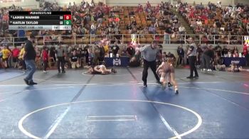 100 lbs Cons. Semi - Laiken Warner, Claymont vs Kaitlin Taylor, Teays Valley