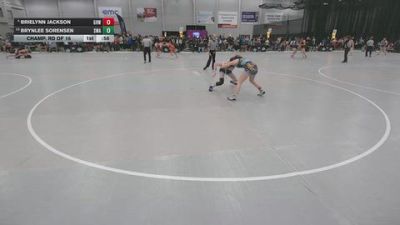 130 lbs Cons. Rd Of 16 - Brielynn Jackson, Greater Heights Wrestling vs Brynlee Sorensen, Sanderson Wrestling Academy
