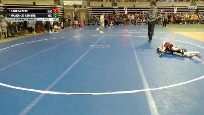 54 lbs 1st Place Match - Gabe Mistic, Bemidji vs Maverick Lembke, Westfield