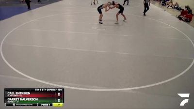 150 lbs Semifinal - Cael Entriken, Flat Earth vs Garret Halverson, Bemidji