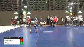 113 lbs Prelims - Jacob Carson, Unattached 69 vs Aden Young, Unattached 130