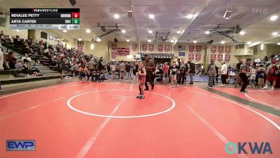 54-62 lbs Rr Rnd 4 - Nevalee Petty, Skiatook Youth Wrestling vs Arya Carter, Bartlesville Wrestling Club