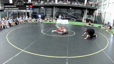 115 lbs Ashton Mayes, Missouri Red vs Anna Williamson, Michigan Blue