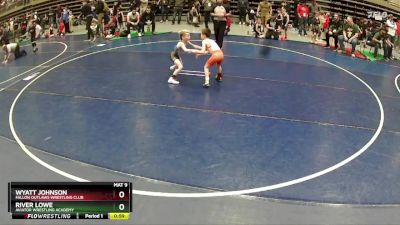 51 lbs Quarterfinal - Wyatt Johnson, Fallon Outlaws Wrestling Club vs River Lowe, Aviator Wrestling Academy