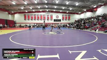 184 lbs Champ. Round 2 - Farzad Hashimi, Cerritos College vs Mathew Bolanos, Fresno City College