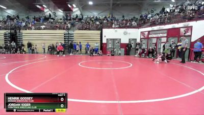 49 lbs Round 5 - Jordan Kiger, Yorktown Wrestling Club vs Henrik Godsey, Dragon Wrestling Club