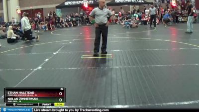 82 lbs Round 3 (6 Team) - Nolan Zimmerman, Ares Red vs Ethan Halstead, Carolina Hammer Squad