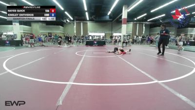 70 lbs Quarterfinal - Hayes Quick, Texans Wrestling Club vs Kinsley Ontiveros, Cowboy/Cowgirl Wrestling Club
