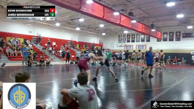 High School - 174 lbs Quarterfinals (8 Team) - Kevin Buonocore, Phillipsburg vs James Bermingham, South Plainfield