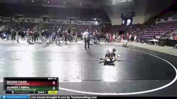 45 lbs Round 3 - Gunner Cabral, Pueblo County Wrestling Club vs Decker Culek, Victory Training Center