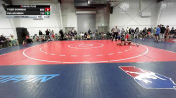 100 lbs Semifinal - Tyler Downing, Morris Fitness Black MS vs Cullen Smith, Storm MS