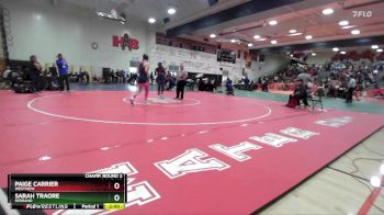 135 lbs Champ. Round 2 - Paige Carrier, Westview vs Sarah Traore, Serrano