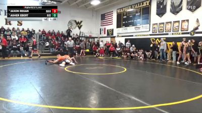 138 lbs Quarterfinal - Asher Ebert, Riceville vs Jaxon Regan, Waukon