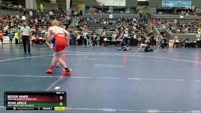 130 lbs Cons. Round 4 - Boyer Ward, Greater Heights Wrestling vs Ryan Arkle, MWC Wrestling Academy