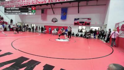 JH 155 lbs Cons. Round 4 - Olivia Davidson, CHOCTAW JH vs Jade Martinez, DEL CITY JH