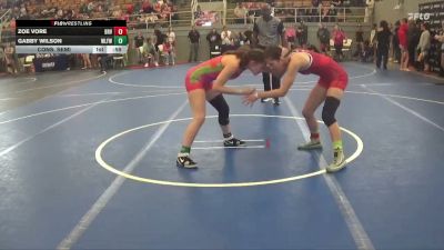 122 lbs Cons. Semi - Gabby Wilson, Wilmington Ladies Freestyle Wr vs Zoe Vore, Bidwell River Valley