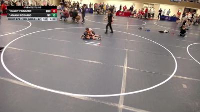 10U GIRLS - 73 lbs 3rd Place Match - Kaley Franzen, Minnesota vs Amani Rosario, Farmington Wrestling Club