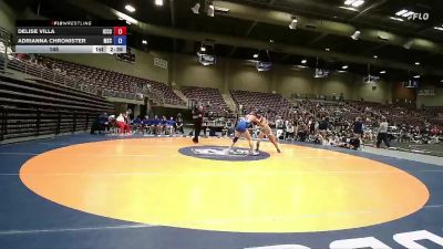 145 lbs Round 3 (3 Team) - Adrianna Chronister, Murray State vs Delise Villa, Iowa Central Community College