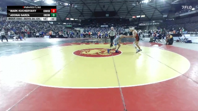 Boys 3A 126 lbs 5th Place Match - Adonai Garza, Kent Meridian vs Mark ...