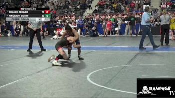 100 lbs Champ. Round 1 - Kingston Berry, Ark City vs Chance Zeigler, Plainville Kids