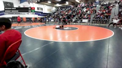 190 lbs Champ. Round 1 - Jeremy Brieske, Etiwanda vs Jocsan Cruz, Colony