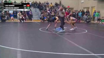 100 lbs Champ. Round 1 - Cali Gorder, Wolf Point vs Gracelynn Abbott, Sheridan