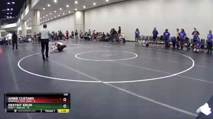 120 lbs Round 8 (10 Team) - Destiny Krum, Iowa T-Wrecks vs Ambie ...