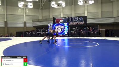 14U Boys - 105 lbs Cons. Round 4 - Hawke Garrett, Team Nazar Training Center vs Dylan Russo, Michigan Grappler Training Center