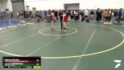 144 lbs Round 2 - Lillie VanSiegman, Mat-Su Matmen vs Malila Miller, Alaska Battle Cats Wrestling Club