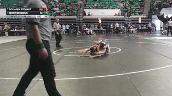 6A 126 lbs Cons. Round 2 - Benjamin Stewart, Hazel Green HS vs Trent Breeding, Calera