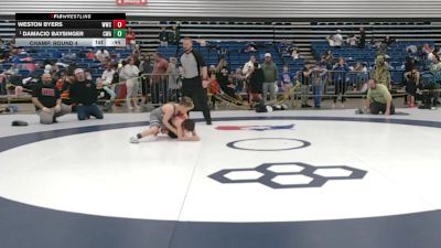 85 lbs Champ. Round 4 - Damacio Baysinger, Contenders Wrestling Academy vs Weston Byers, Webo Wrestling Club