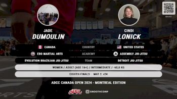Jade Dumoulin vs Cindi Lonick 2024 ADCC Montreal Open