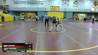 115 lbs Champ. Round 1 - Addy Ludlow, Aloha vs Kinley Walters, Canby