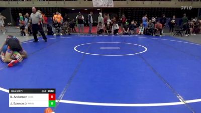 130 lbs Consi-qtrs - Blake Anderson, York vs Johnny Spence Jr, Marydeli