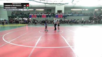 114 lbs Round Of 32 - Dedeepya Kollipakula, Rocky Hill vs Britney Porter, Enfield